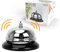 Reception Call Bell Stainless Steel Hand Held Desk Service Bell Attention Call Ringer Counter Bell for Hotels, Schools, Restaurants, Reception Areas