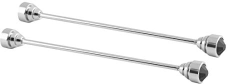 Larcele Kragennadel Geschäft Herren Anzug formelles Hemd Gentleman Kragen Stift Krawatte Stock Revers Silber Schmuck Broschen 2 Stück Set (Weiß) (Diamante nero)
