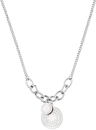 Halskette mit Anhänger aus Edelstahl (Silber)
