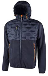 U-Power SPOCK, Giacca, con Cappuccio Regolabile, Polsini Elasticizzati, Tessuto Traspirante, Antivento, Cerniera Impermeabile, Capispalla Trapuntato, Con Multitasche (DEEP BLUE_L)