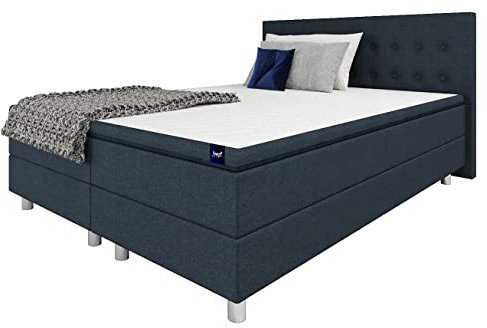 Best For Home Boxspringbett 120x200 cm mit 7-Zonen Matratze und Stauraum