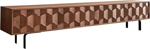 DELIFE TV-Board Fevo Akazie Braun 200 cm 4 Türen L-Fuß Lowboard