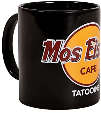 Elbenwald Tasse mit Mos Eisley Cafe Rundumdruck für Star Wars Fans 320 ml Keramik schwarz