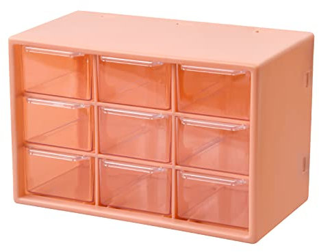 NiceLand Contenitore Portaoggetti con 9 Scomparti Scatola di Immagazzinaggio di Classificazione in Plastica a Scomparti Cassetta Attrezzi Scatola Organizer per Perline, Gioielli, Attrezzi, Viti