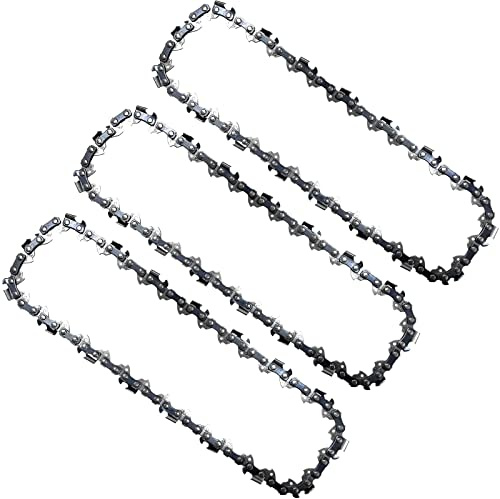 Opuladuo 3PC 8 Inch Chainsaw Chain, 8 Replacement Chain for Black & Decker LPP120, LPP120B Pole Saw and More - 3/8 - .043 - 34 Drive Links