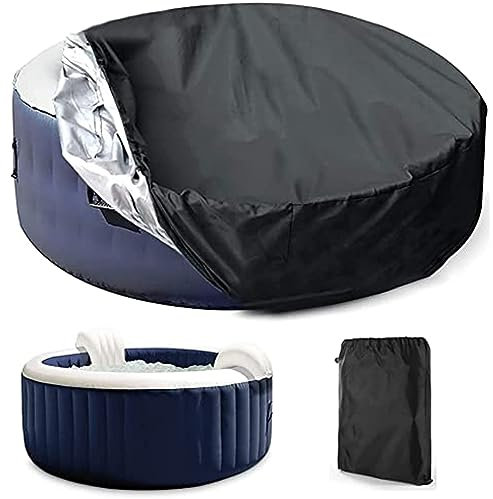 Cubierta Redonda for Bañera de Hidromasaje,Funda Exterior Impermeable Cubiertas Protectoras de Bañera de Hidromasaje de SPA Protección contra el Viento y los Rayos UV(200 * 30cm)