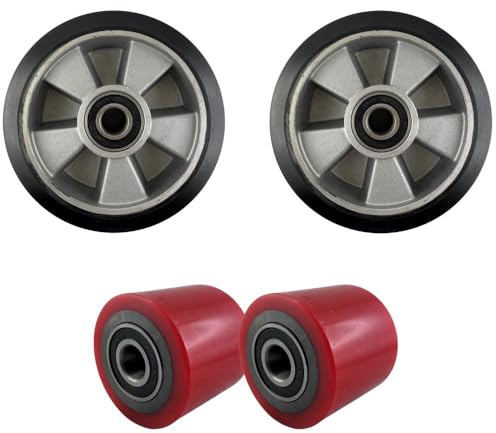 Hubwagen Räder & Rollen Satz Gummi/Polyurethan Single - 2 Räder 2 Rollen