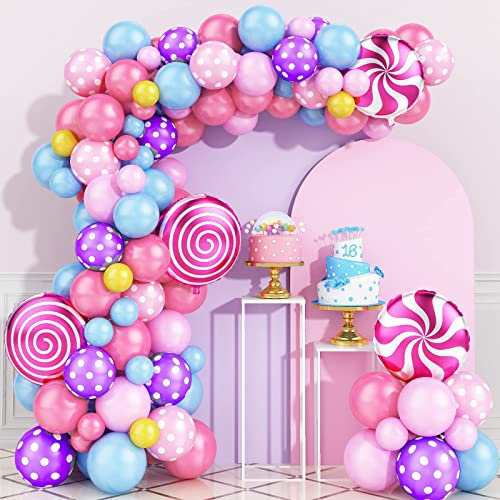 Ballongirlande,Einschulung Schuleinführung Deko Set, süße Süßigkeiten Ballon Set,Ballons Deko für Party, Einschulung Mädchen, Schülerinnen beginnen die Schule,Geburtstags,Jubiläumsfeier