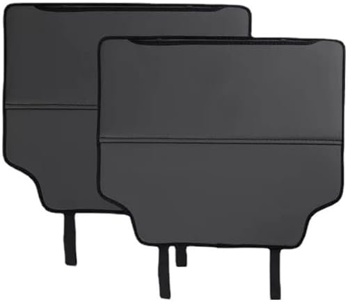 2Pcs Auto Rücksitz Anti Kick Pad für Ford Edge/C-Max/Escort/Ecosport/Fiesta MK6 MK7, PU Leder Wasserdicht Auto Rückenlehnenschutz, Sitzschutz Auto Rückenlehne Car Organizer,A Black