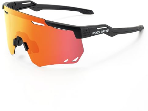 ROCKBROS Polarisierte Sonnenbrille Fahrradbrillen Damen Herren TR90-Rahmen für Radfahren Laufen Angeln Radbrille