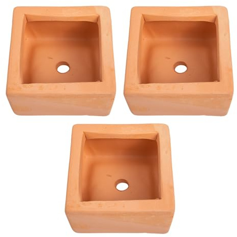 BESPORTBLE 3pcs Terracotta Flower Pot Planters Plant Pots Outdoor Flowers Decor Succulent Plant Holder Flowerpots Succulent Plants Pot Mini Flower Small Mini Unique Flower Boxes