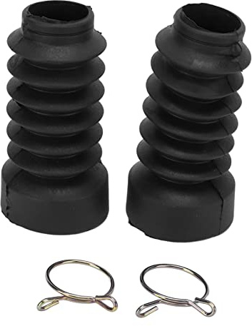 2 Stück Staubschutzhülle für Vordere Stoßdämpfer, Motorrad-Stoßdämpferstiefel Vorne, Gummiabdeckung, Ersatz für DIO 18 27 28 34 35 Jog50 Jog90 (Schwarz)