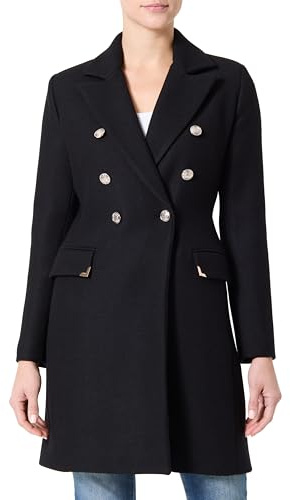 Morgan Femme Manteau long noir en laine Taille 36
