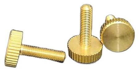 Voirrow 20 Stück M3 / M4 / M5 / M6 gerändelte Messing-Flachkopf-Rändelschrauben(M5X16 20PCS)