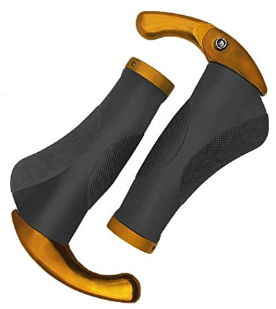 PJJUHS RHAIYAN Fit for Fahrradgriffe Fahrradladung MTB Mountainbikezubehör MTB Ergonomische Griffe Bar endet Grips TPR Gummi Griff Specific(2Long-Gold)