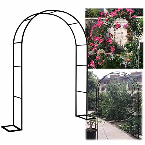 Arche de Jardin à Cadre en Acier pour Plantes grimpantes, Arche en métal résistante aux intempéries avec Treillis autoportant, pergola Large de 3,5 m, Arche de Jardin, Divers