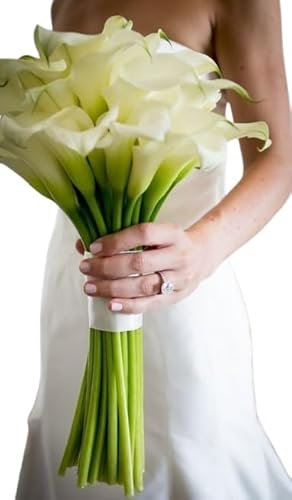 Ramo de Calas Blancas Zantedeschia Naturales con 10 Flores en Tonos Pastel