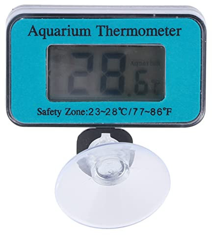 LCD Digital Aquarium Thermometer, Temperature Meter for Underwater Aquariums, Real-Time Monitoring with Suction Cup for Freshwater and Marine Tanks
