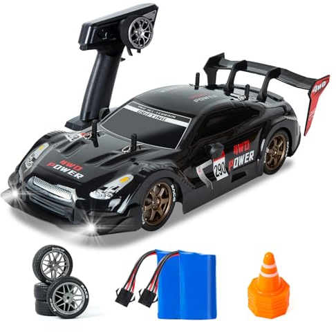 BORSTOYPRO Macchina Telecomandata Drift, 1:14 Telecomandato Drift Macchine 4WD GT Drift RC Auto Drifting Car con Acceleratore Proporzionale Giocattolo per Adulti Ragazzi Bambini