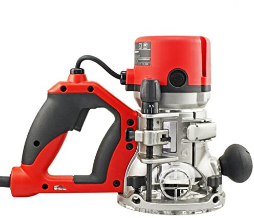 YQVEOT Fresadora de Madera Rebajadora Eléctrica, Máquina de Grabado portátil for carpintería, máquina ranuradora de 1300W, máquina de Recorte, Herramienta de fresado de Madera eléctrica DIY