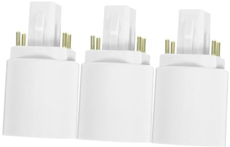 CHILDWEET 3pcs Lamp Sockets Adapter: G24q to E27 Lamp Base Converter 4 Pin Bulb Holder Adapter Standard Screw-in Sockets for Light Bulb