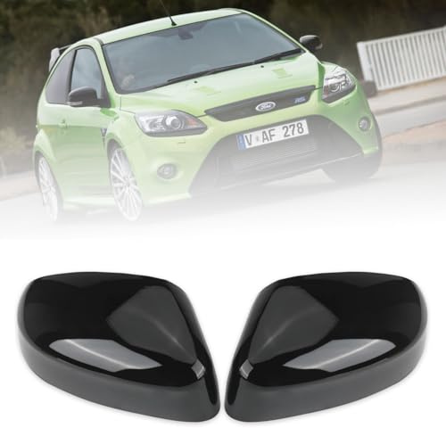 Auto Spiegelkappen, 1 Paar Rückspiegel Abdeckung Rückspiegelkappen kompatibel mit Ford Focus MK2 MK3 & Ford Mondeo MK4