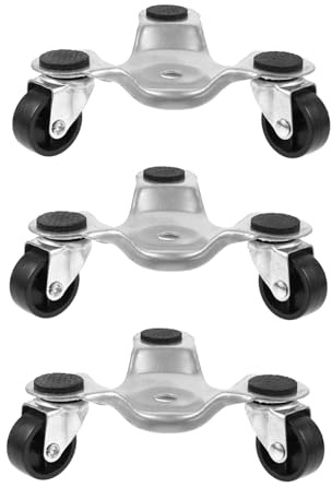 DIYEAH 3 pièces Dolly de Déplacement Meubles avec Roues Pivotantes Chariot Transport Tout Terrain pour Déplacer Meubles Lourds Support Acier pour Charge Lourde Maison et Industrie