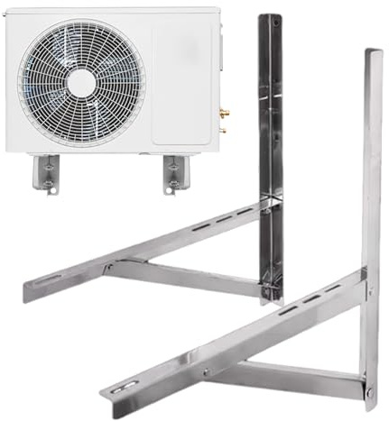 Support de montage pour climatiseur,Support de fixation pour climatiseur split extérieur - Accessoires Multifonctionnels Pliables En Acier Inoxydable Pour L'Unité Split Murale Extérieure Sans Conduit