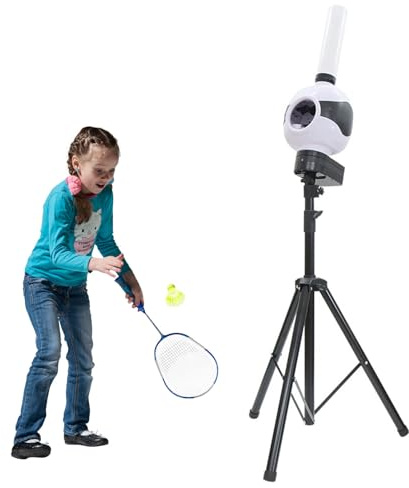 ZXINXIN Neue automatische 50-Bälle-Badminton-Aufschlagmaschine, Festpunkt-Aufschlag-Badminton-Trainingsmaschine, automatisches Ball-Drop-Training für drinnen und draußen