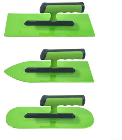 3pcs Set of Lightweight Plastic Plastering Trowels for Wall Putty, Concrete Cement, Paint Scraping and Smoothing with ABS Material