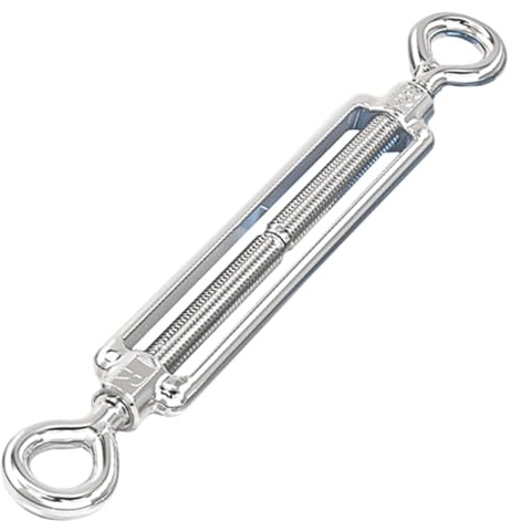 304 Stainless Steel Turnbuckle OO Type, Wire Rope Cable Tensioner for Rigging, Fencing and Marine Use(M12)