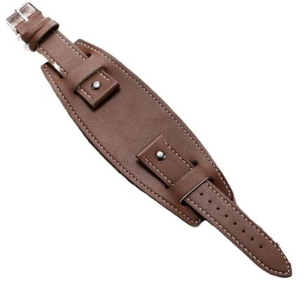 Generico Koskinn klockarmband - Bund armband 20/22/24 mm i brunt svart, 22mm, Acetat, Ingen ädelsten