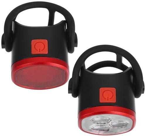 Alipis Juego de Luces de Bicicleta Recargables USB Luces Delanteras y Traseras LED para Ciclismo de Montaña y Carretera Accesorios de Iluminación para Bicicletas Modos Múltiples y