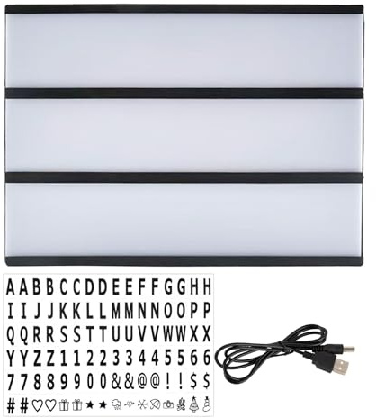 Leuchtkasten, wasserdicht – LED 96 Buchstaben, personalisiertes Nachrichtenschild, beleuchtetes Display mit veränderbaren Zeichen | Ideal für Hochzeitsfeier, Hof, Tischversammlung, Veranstaltung