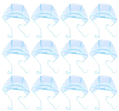 Generic Cuffie Monouso per Mèches Cappuccio e Protezione Collo 12 Pezzi per Colorazione Chioma in Salone Pellicola Plastica Forata per Colpi di Sole Professionali