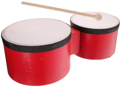 VICASKY Set Bongo per 1-3 Anni, Tamburo Percussione Leggero e Resistente Superficie Liscia, Strumenti Musicali Educativi per Pratica e Performance, Adatto a Dai 9 ai 12 Anni