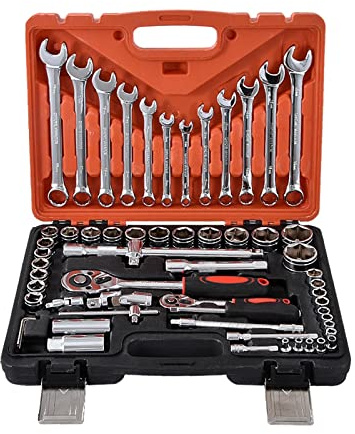 Set di chiavi a bussola 61 pezzi/set Kit di strumenti for il servizio di riparazione della macchina della nave della chiave inglese con cricchetto for impieghi gravosi 61 pezzi/set