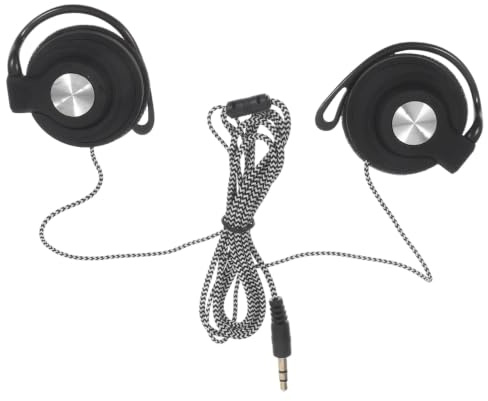 DOITOOL 3 STK 3,5mm Ohrbügel Kopfhörer - In-Ear Stereo Sport Ohrhörer | Kabelgebundene On-Ear Kopfhörer mit Rauschunterdrückung, Robustes Gewebekabel für MP3-Player Smartphone und Computer, Schwarz