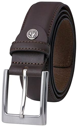 LINDENMANN Rindledergürtel Herren, Gürtel Herren Leder 35 mm breit, Gürtel Herren, Rindledergürtel dunkelbraun