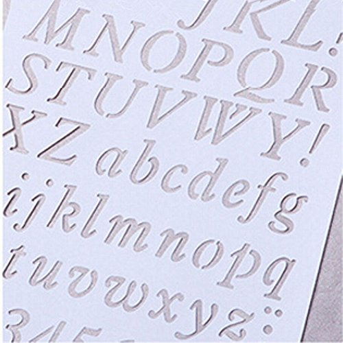 Everyday Letter Alphabet Number Hollow Stencils Painting Scrapbooking Paper Cards Craft (#3)