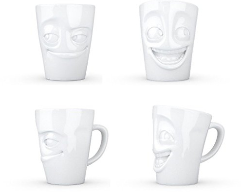 FIFTYEIGHT TV Tassen - 2er Set - Henkelbecher Henkeltasse  VERSCHMITZT WITZIG  je ca. 350ml
