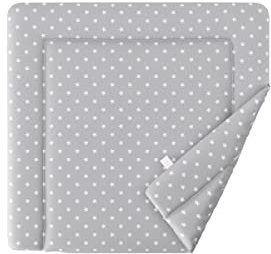 Premium Wickelauflage 77x75 cm | Wickelunterlage für Wickelkommode Malm Hemnes Nordli | Oeko Tex®100 | Abwaschbar, wasserabweisend | Ohne Weichmacher | Sterne weiß