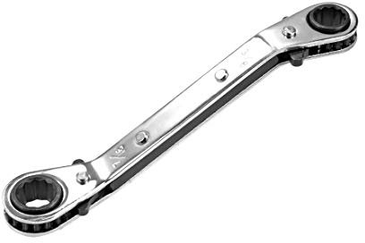 sourcing map Reversible Trinquete Llave 3/8-Pulg x 7/16-Pulg Doble Caja Extremo Cr-V