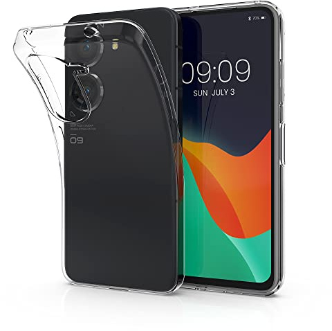 kwmobile Hülle kompatibel mit ASUS Zenfone 10 / Zenfone 9 - Silikon Handyhülle transparent - Handy Case in Transparent