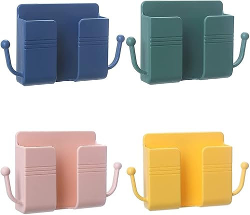KOMUNJ 4 Stück Fernbedienung Halter Organizer, Wandhalterung Organisator, Wand Fernbedienung Halterung, für Platzieren Sie Fernbedienung, Handy, Kopfhörer, Betrachten