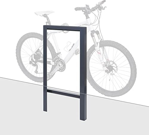 Mendler Fahrradbügel HWC-J74 Anlehnbügel 115x60x6cm - anthrazit | Fahrradständer, verzinkter Karbonstahl, Outdoor-pulverbeschichtet