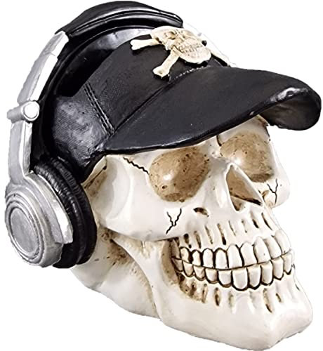 Isideco Handyhalter Totenkopf mit Cap und Kopfhörer