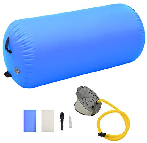Sportartikel mit aufblasbarer Gymnastikrolle mit Pumpe 120x90cm PVC blau