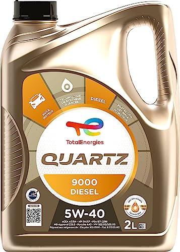 TotalEnergies Quartz 9000 Diesel 5W-40, Huile moteur, 2 litres