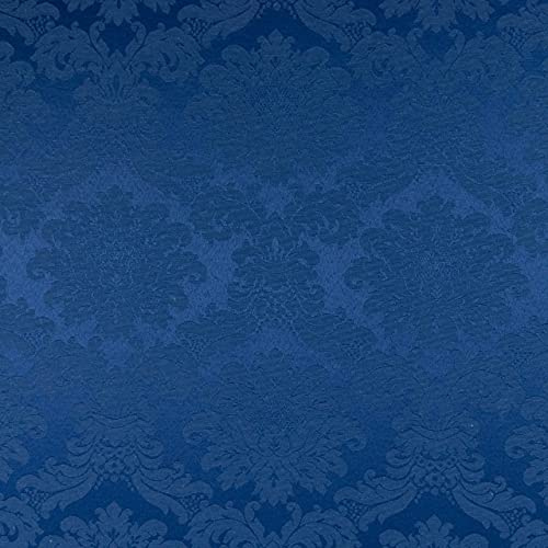 Dekostoff Jacquard Ornamente royalblau